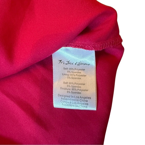 For Love & Lemons Isabella Bustier Mini Dress Red Satin Size Large (runs small) - Picture 4 of 11